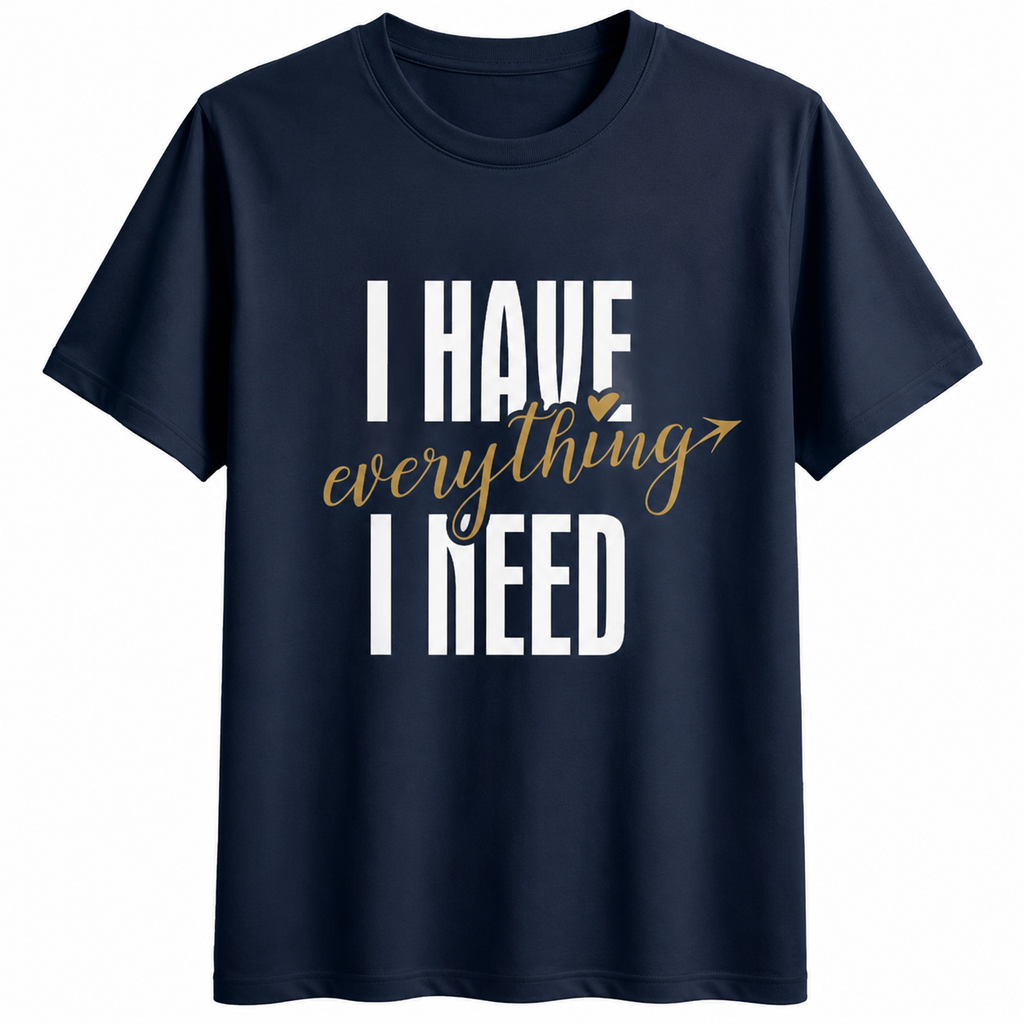 I Have / I Am Couple T-Shirt Set – 180 GSM – men's original artwork, front view