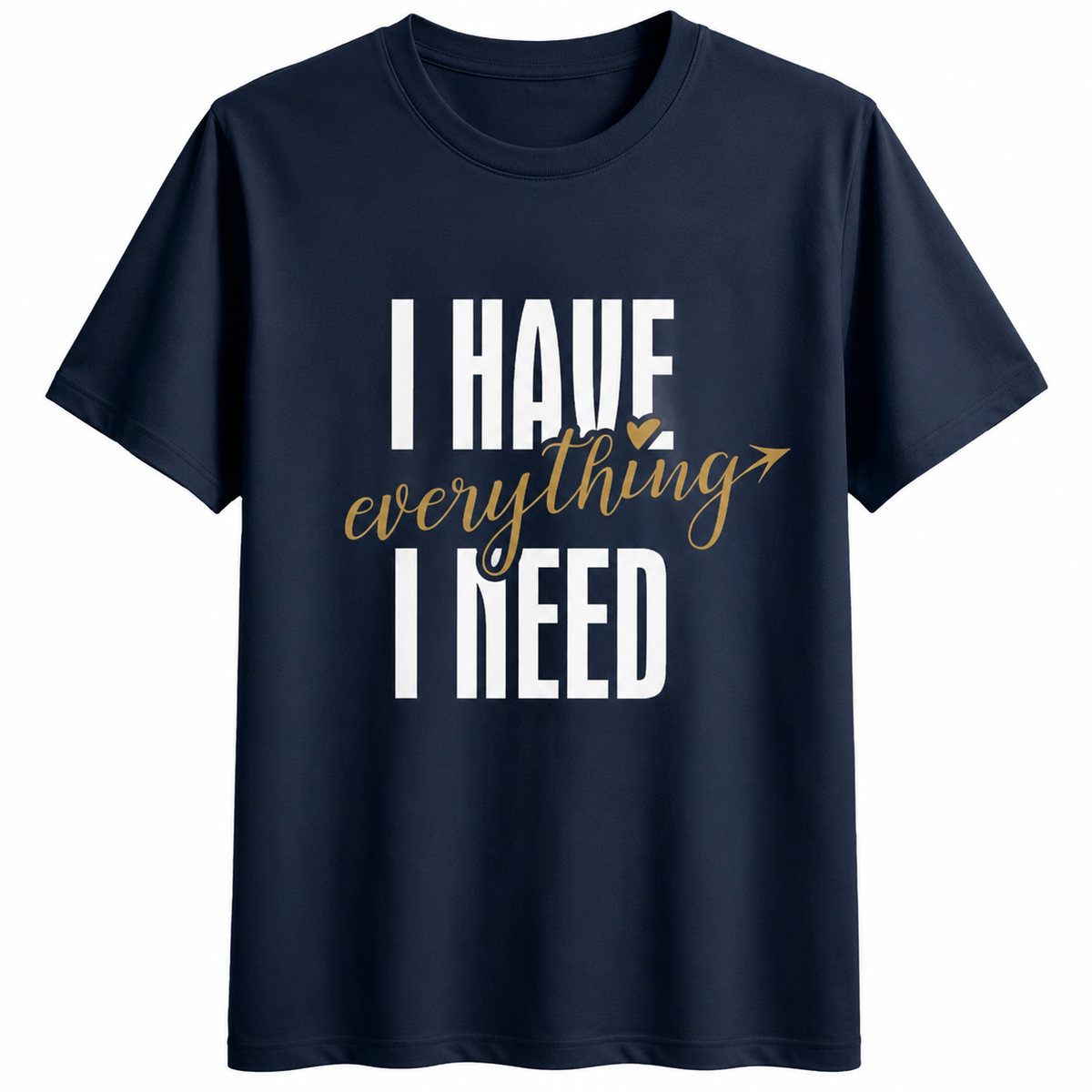 I Have / I Am Couple T-Shirt Set – 180 GSM – men's original artwork, front view