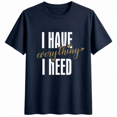 I Have / I Am Couple T-Shirt Set – 180 GSM – men's original artwork, front view