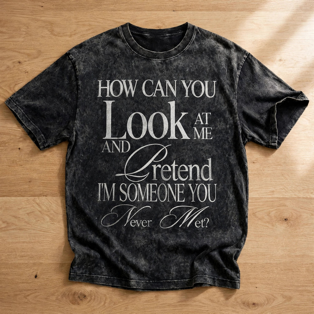 How Can You Acid Washed Oversized Tee – 200 GSM – flat-lay table view