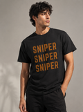 Sniper / Wifey Couple T-Shirt Set – 180 GSM – worn by actor, front view — SNIPER