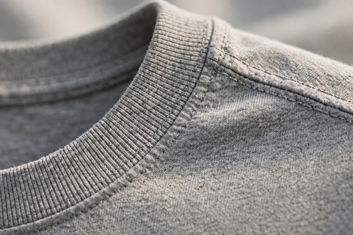 Men Grey Melange Solid T-Shirt