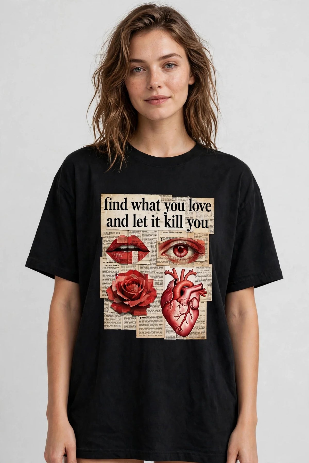 Pineberry Anatomy Of Love Oversized Tee