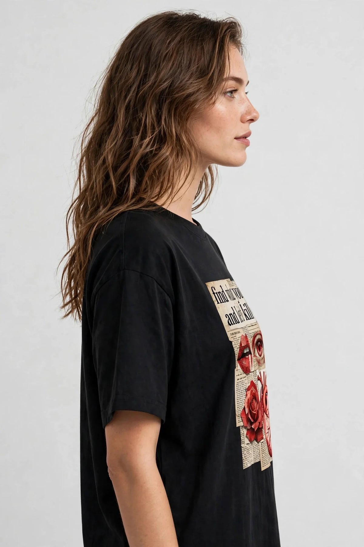 Pineberry Anatomy Of Love Oversized Tee