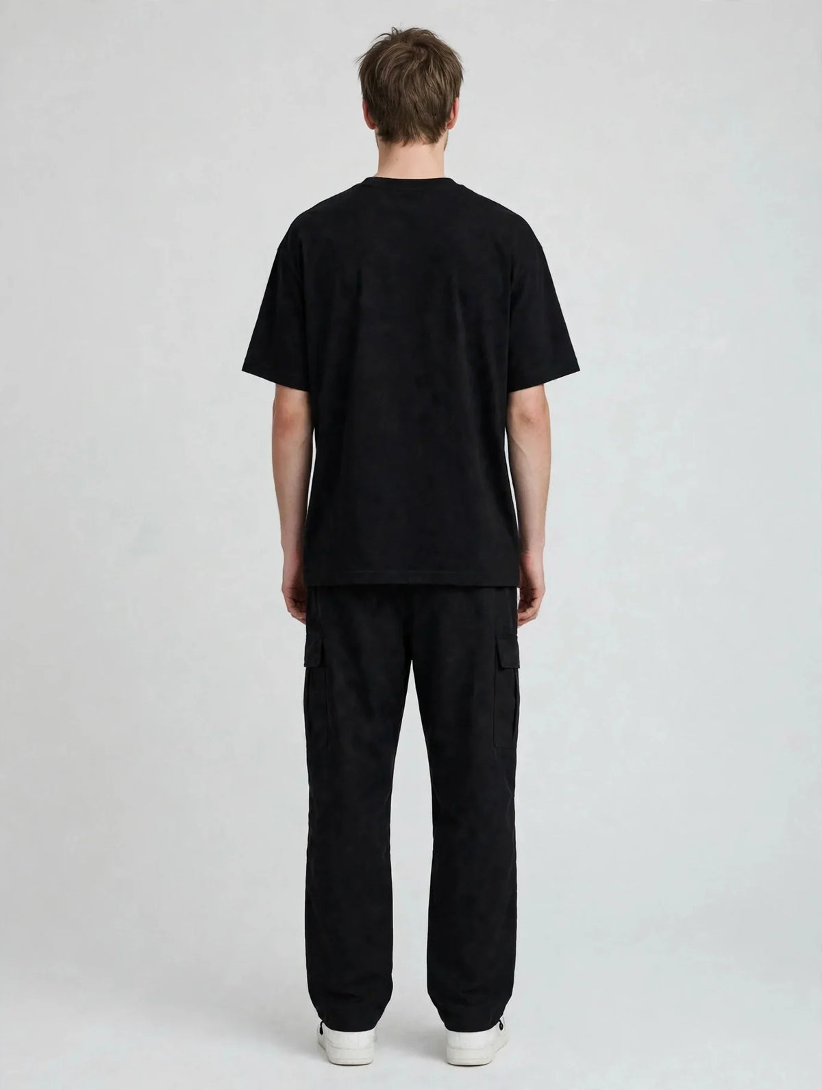 Men Black Samurai Graphic Oversized T-Shirt