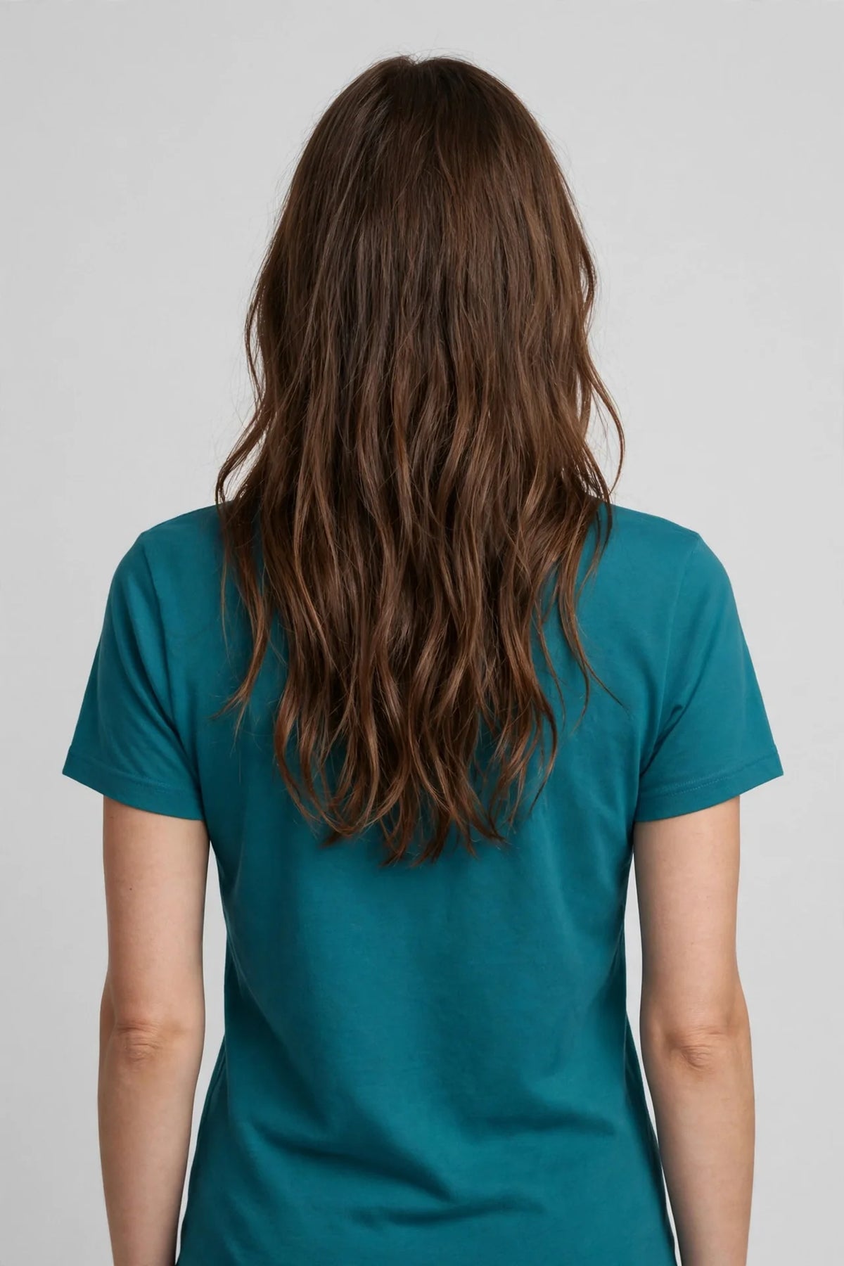 Women Teal Solid T-Shirt