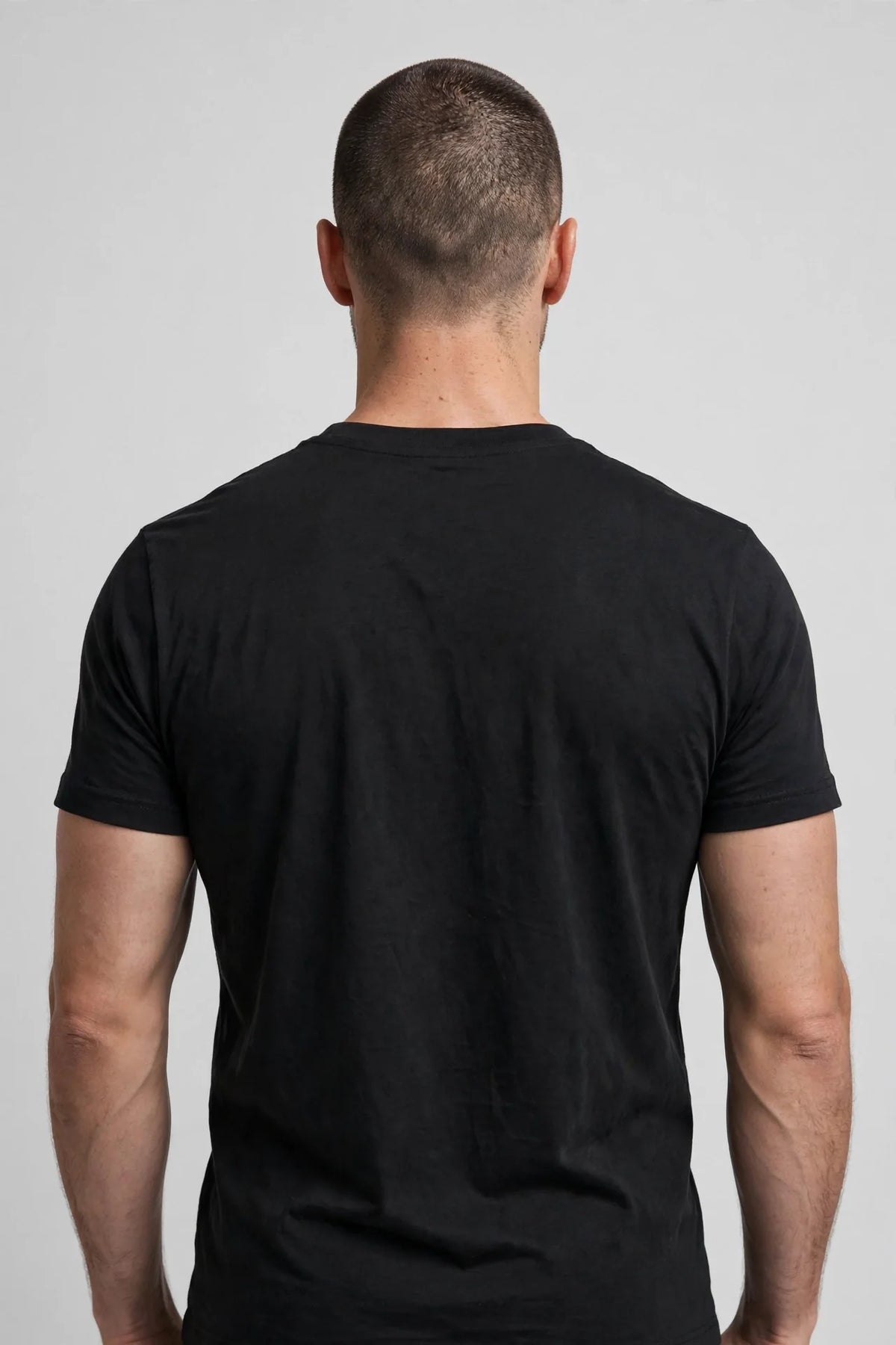 Men Charcoal Black Solid T-Shirt