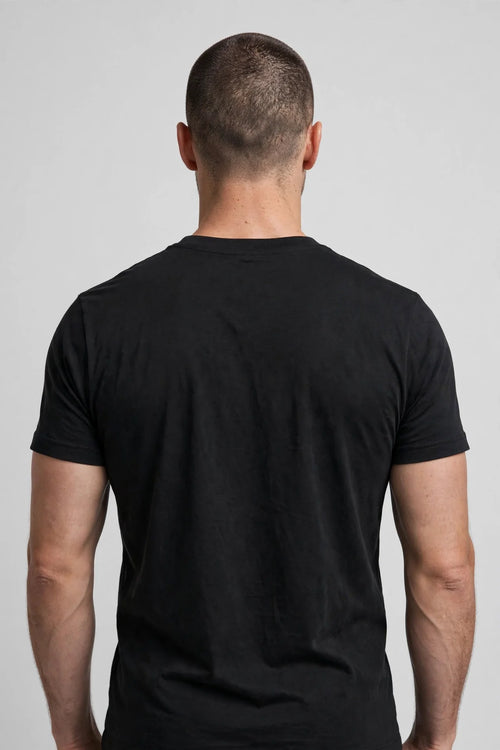 Men Charcoal Black Solid T-Shirt