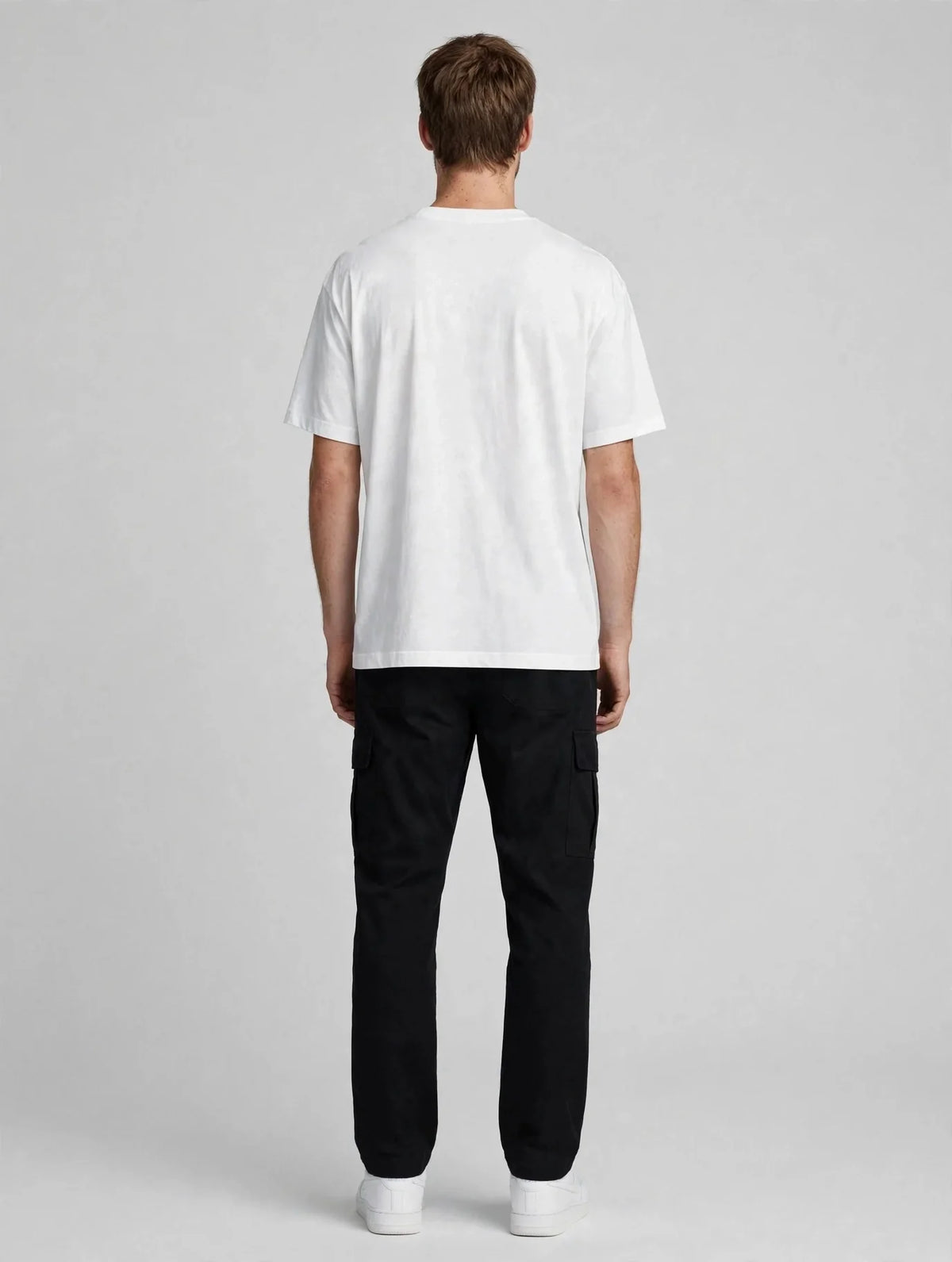 Men White Typography Oversized T-Shirt