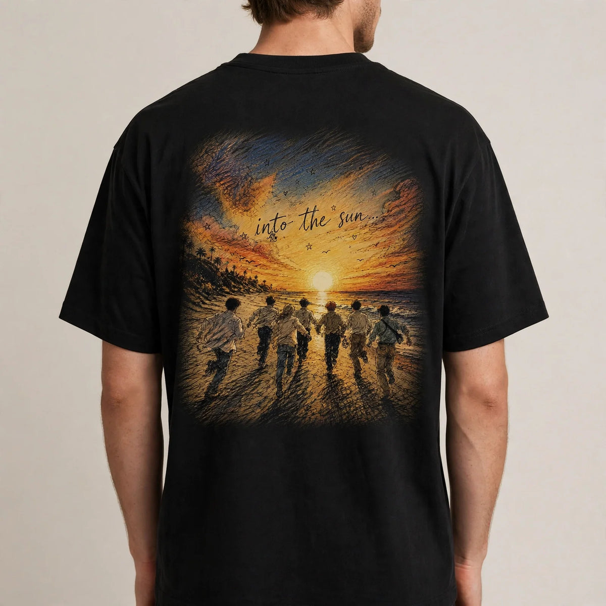 BTS Forever Young Black Oversized T-Shirt