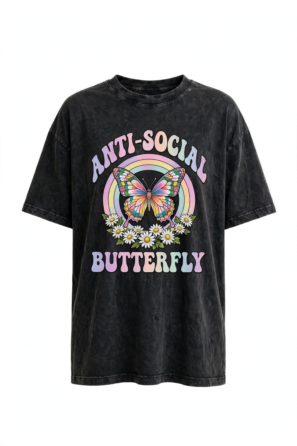 Pineberry Anti-Social Butterfly Oversized Tee