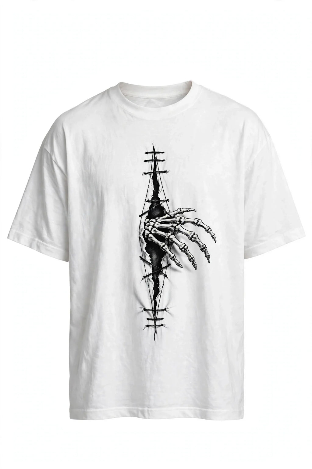 Pineberry Scary Skull Oversized Tee