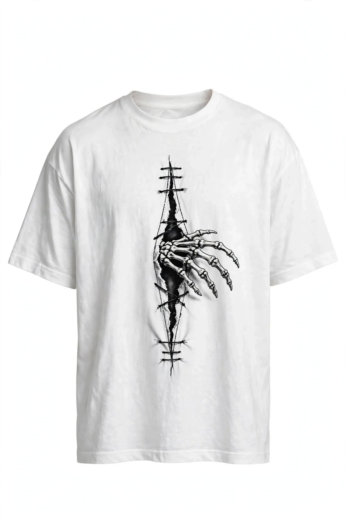 Pineberry Scary Skull Oversized Tee