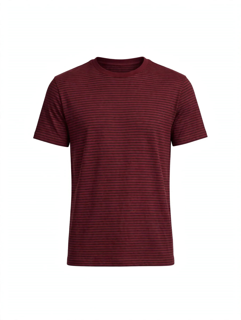Men Maroon Striped T-Shirt