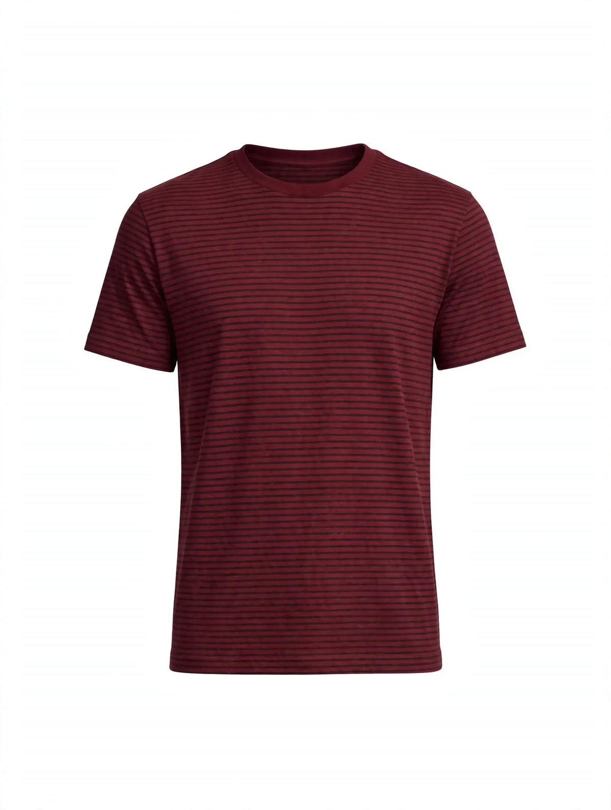 Men Maroon Striped T-Shirt