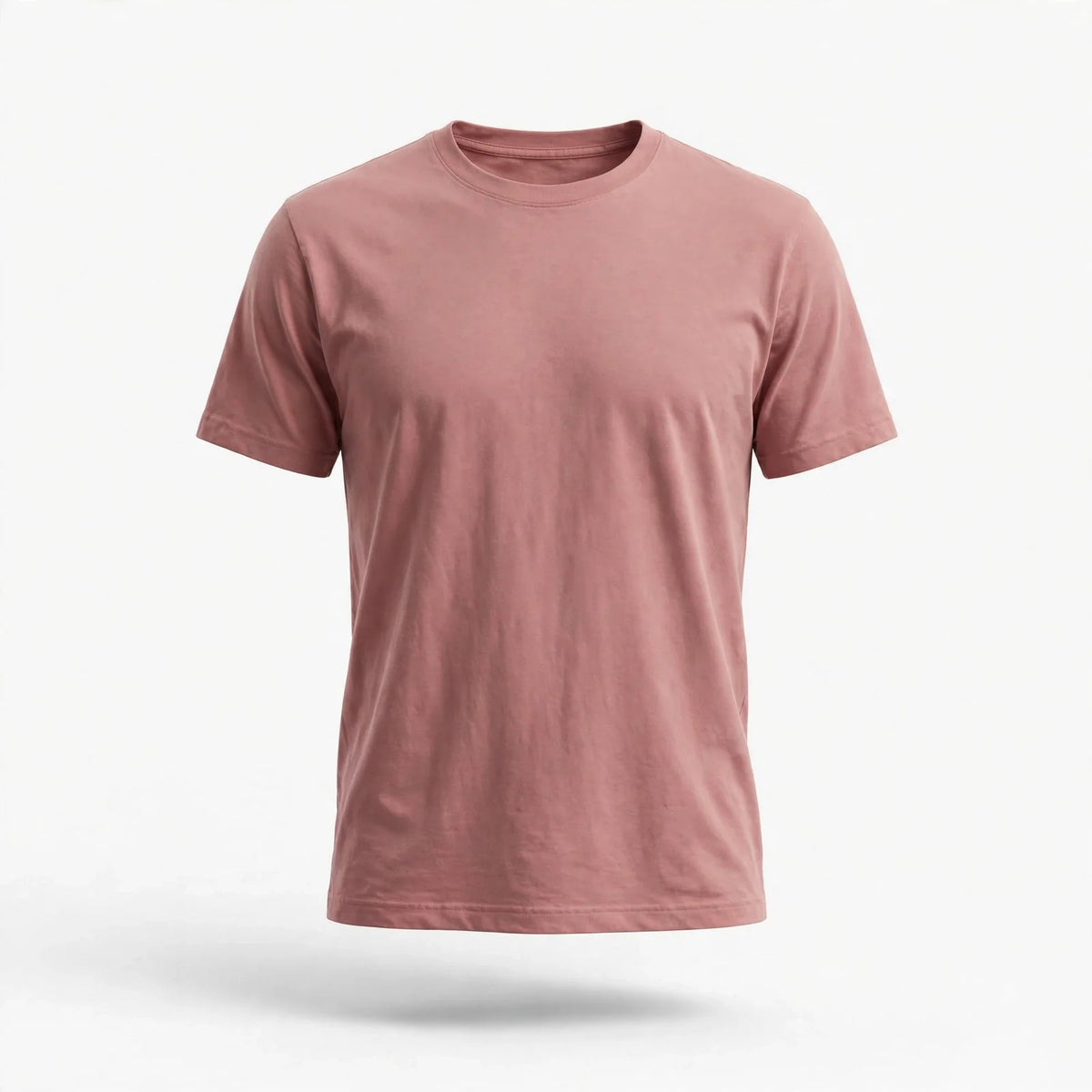 Men Dusty Rose Solid T-Shirt