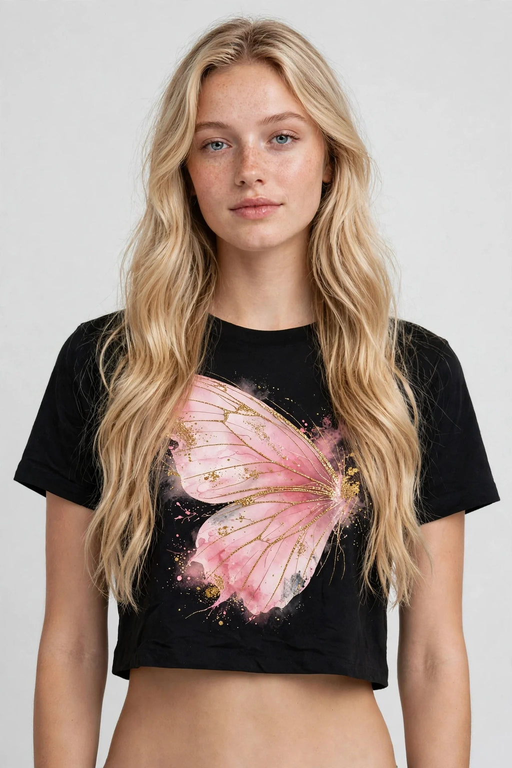 Pineberry Soft Grunge Petal Crop Top