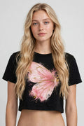 Pineberry Soft Grunge Petal Crop Top