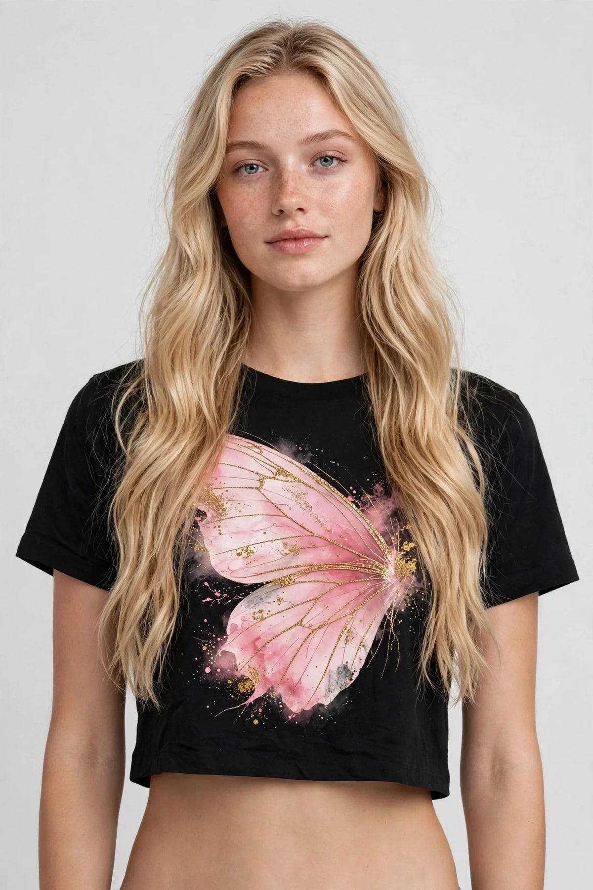 Pineberry Soft Grunge Petal Crop Top