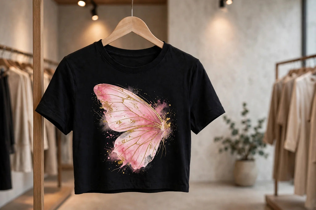 Pineberry Soft Grunge Petal Crop Top