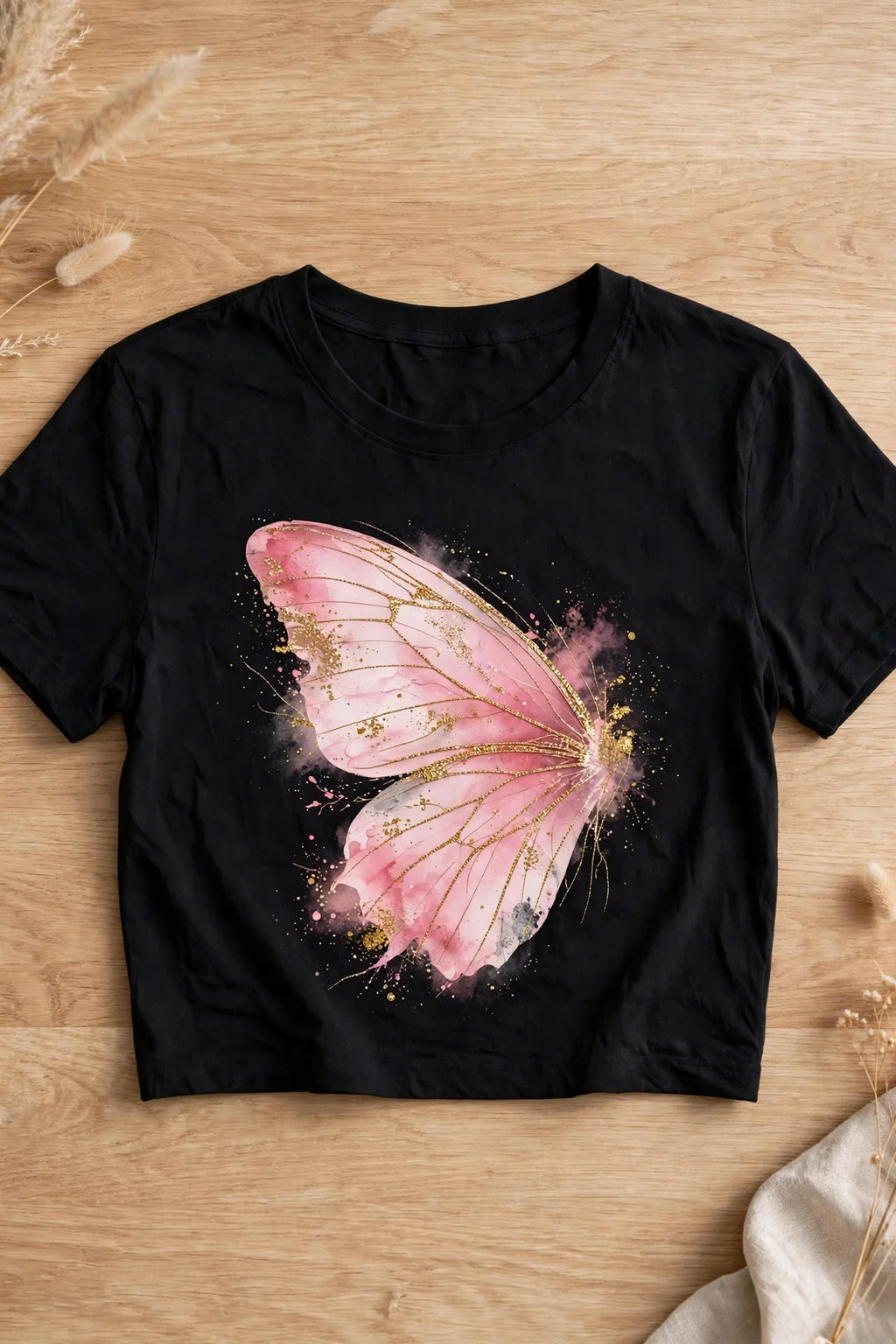 Pineberry Soft Grunge Petal Crop Top
