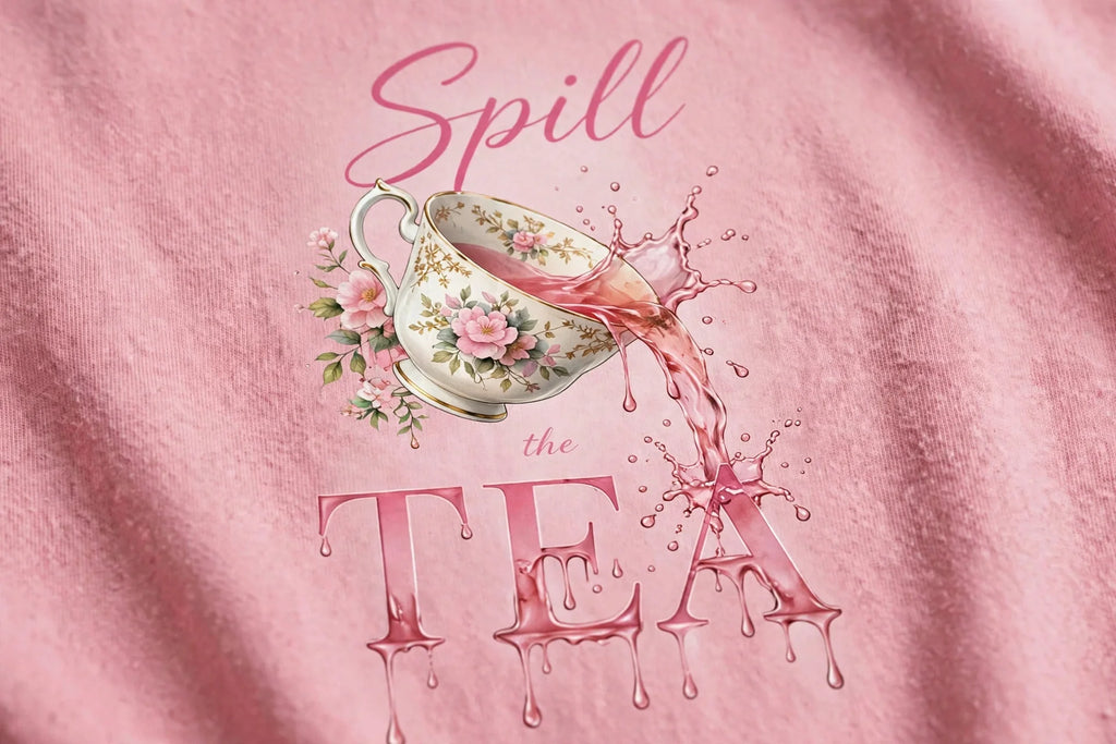 Pineberry Spill the Tea Half Sleeve Tee