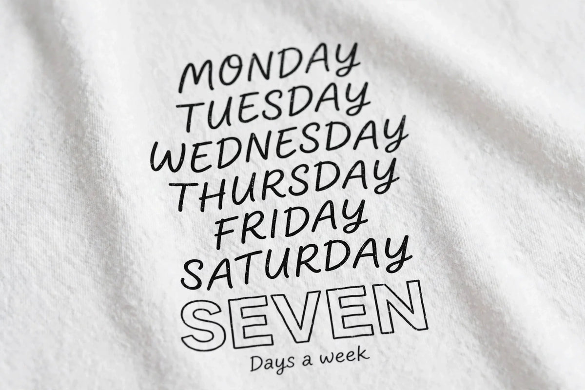 Pineberry Seven Days Oversized Tee