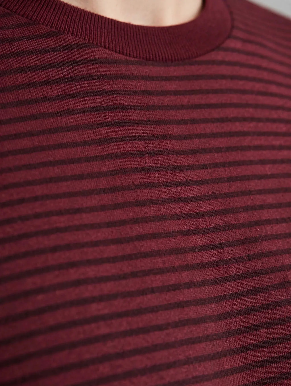 Men Maroon Striped T-Shirt