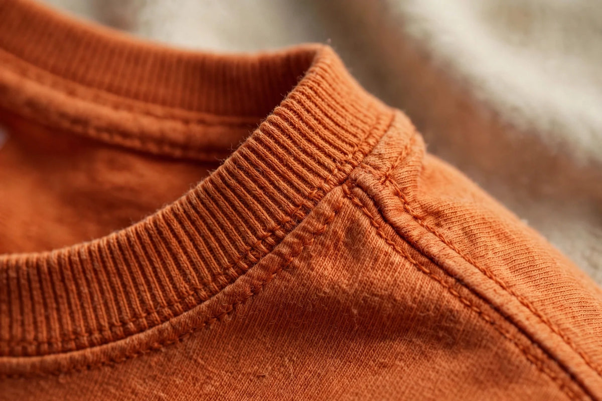 Men Rust Orange Solid T-Shirt