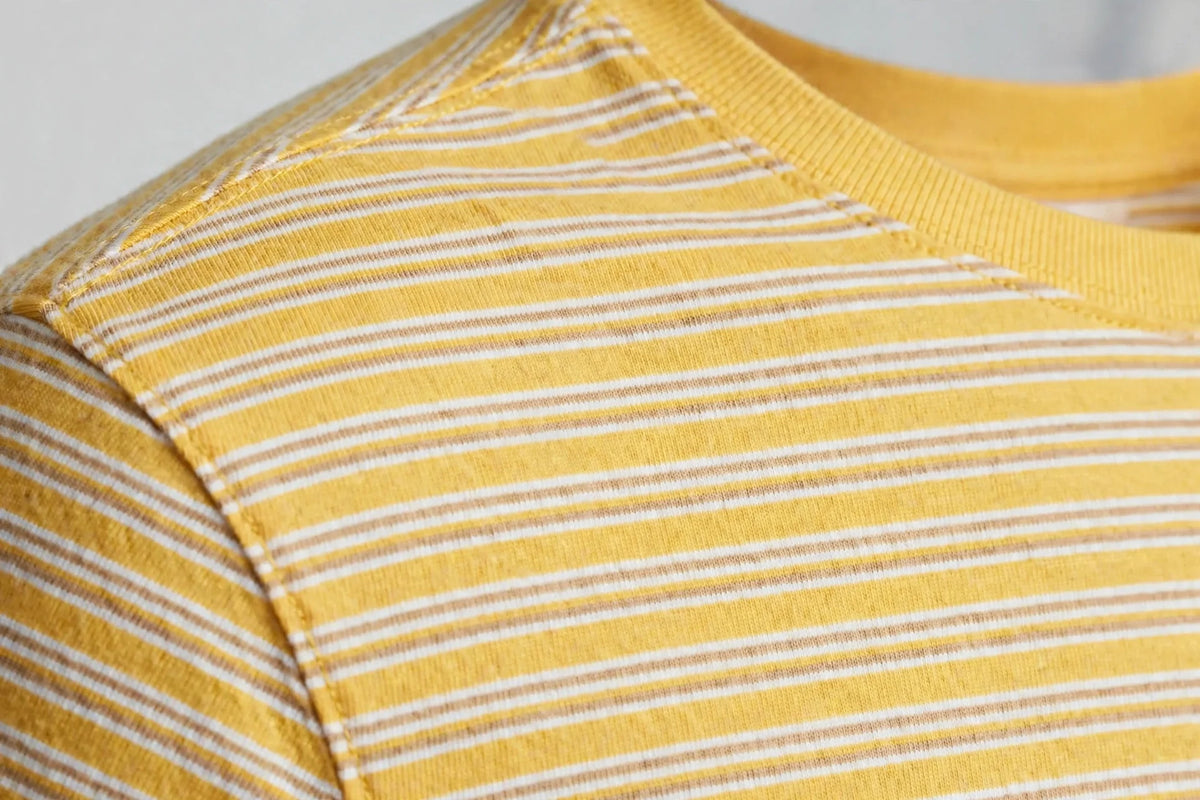 Men Yellow Striped T-Shirt