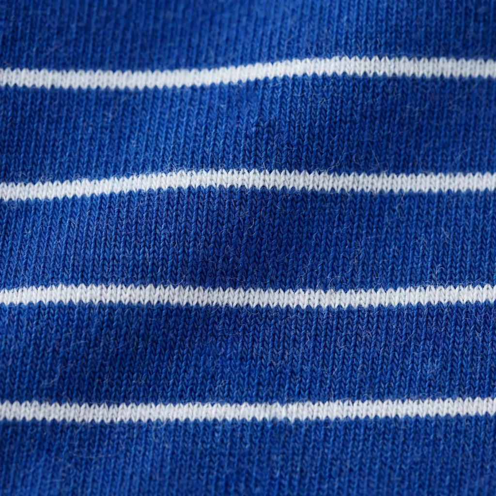Men Royal Blue Striped T-Shirt
