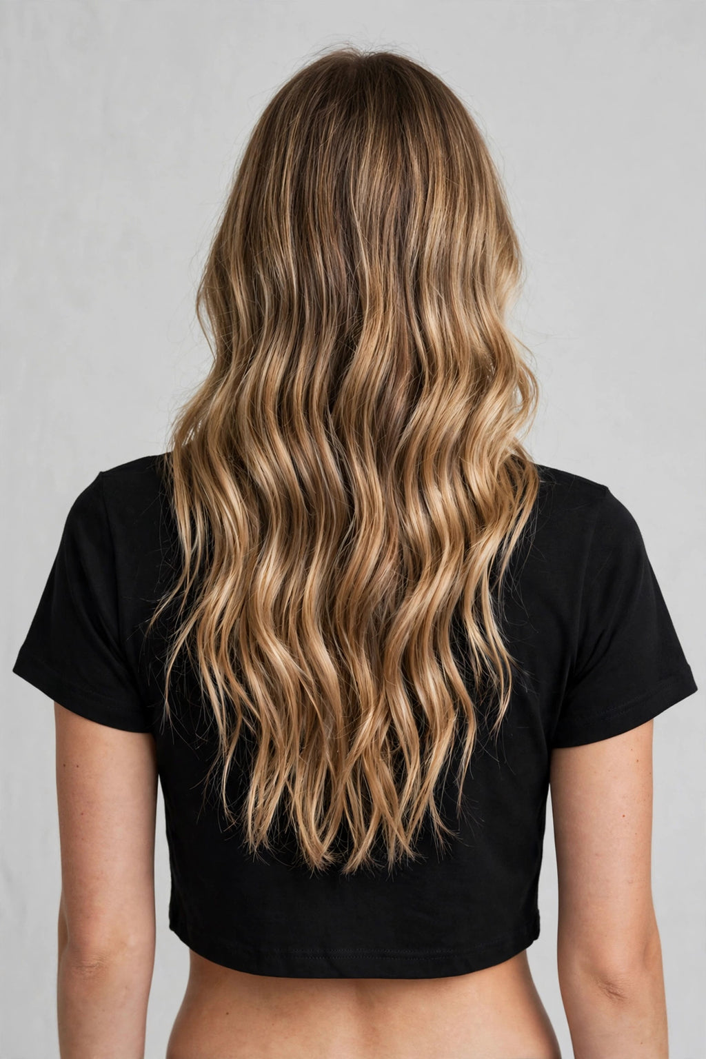 Sinner Graphic Crop Top – 180 GSM – worn by actress, back view