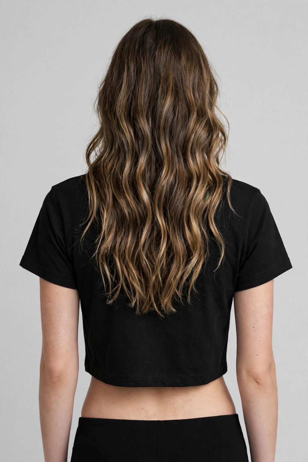 Be-You-Tiful Graphic Crop Top – 180 GSM – worn by actress, back view