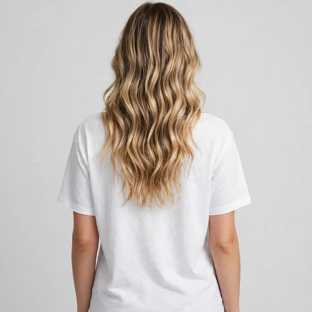 Be Who You Want To Be Tee – Half Sleeve 180 GSM – worn by actress, back view