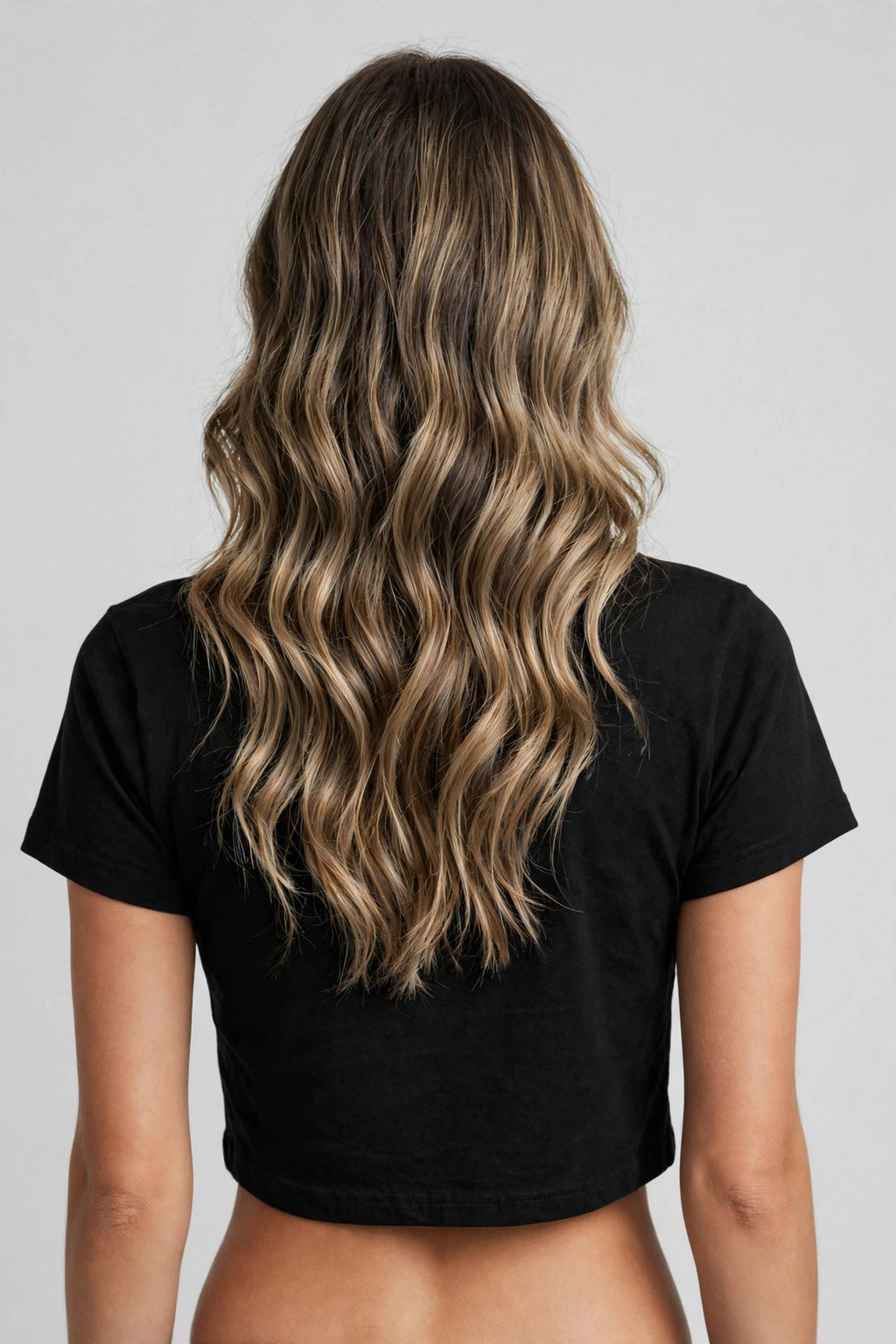 Sunflower Graphic Crop Top – 180 GSM – worn by actress, back view