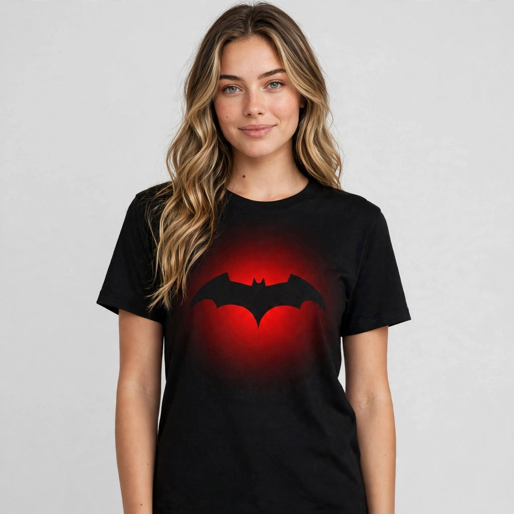 Batman Glow Tee – Half Sleeve 180 GSM – worn by actress, front view