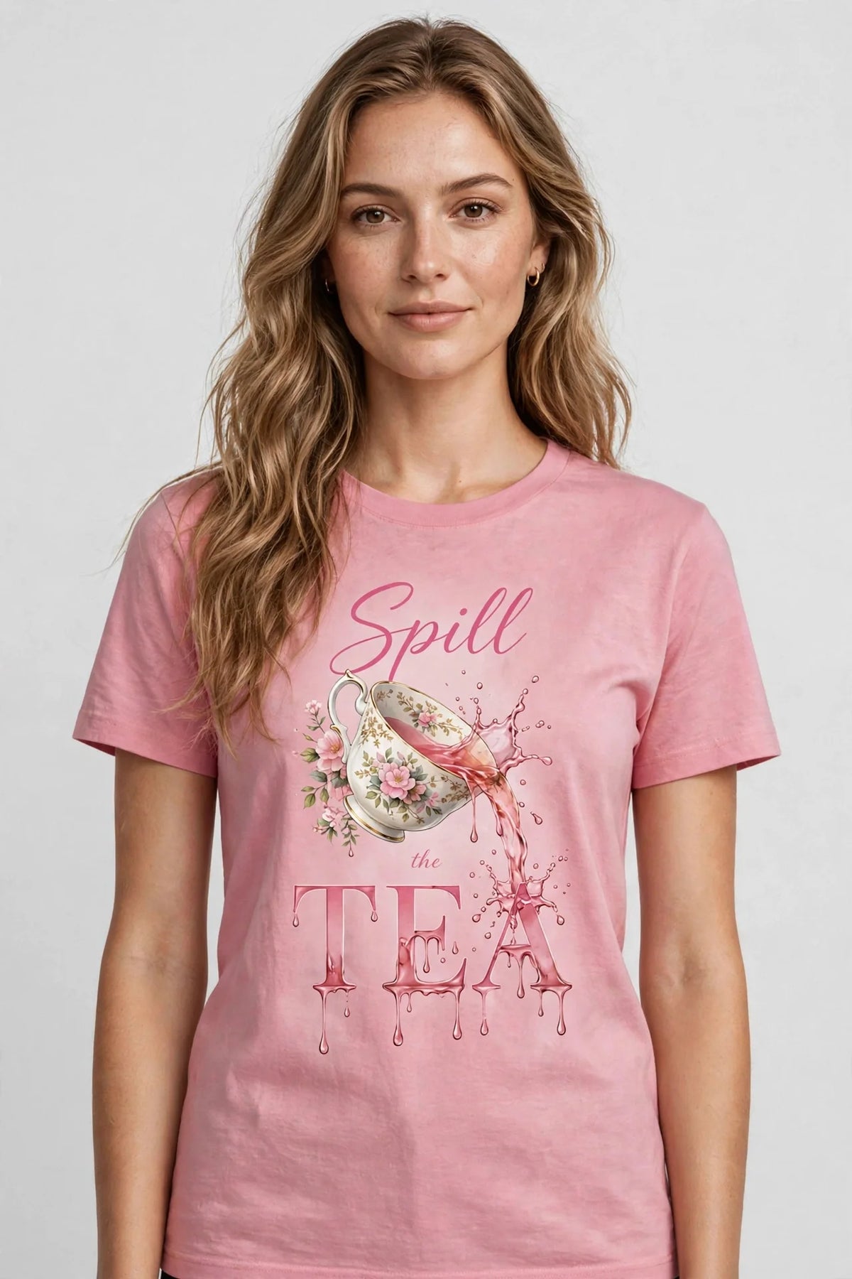 Pineberry Spill the Tea Half Sleeve Tee