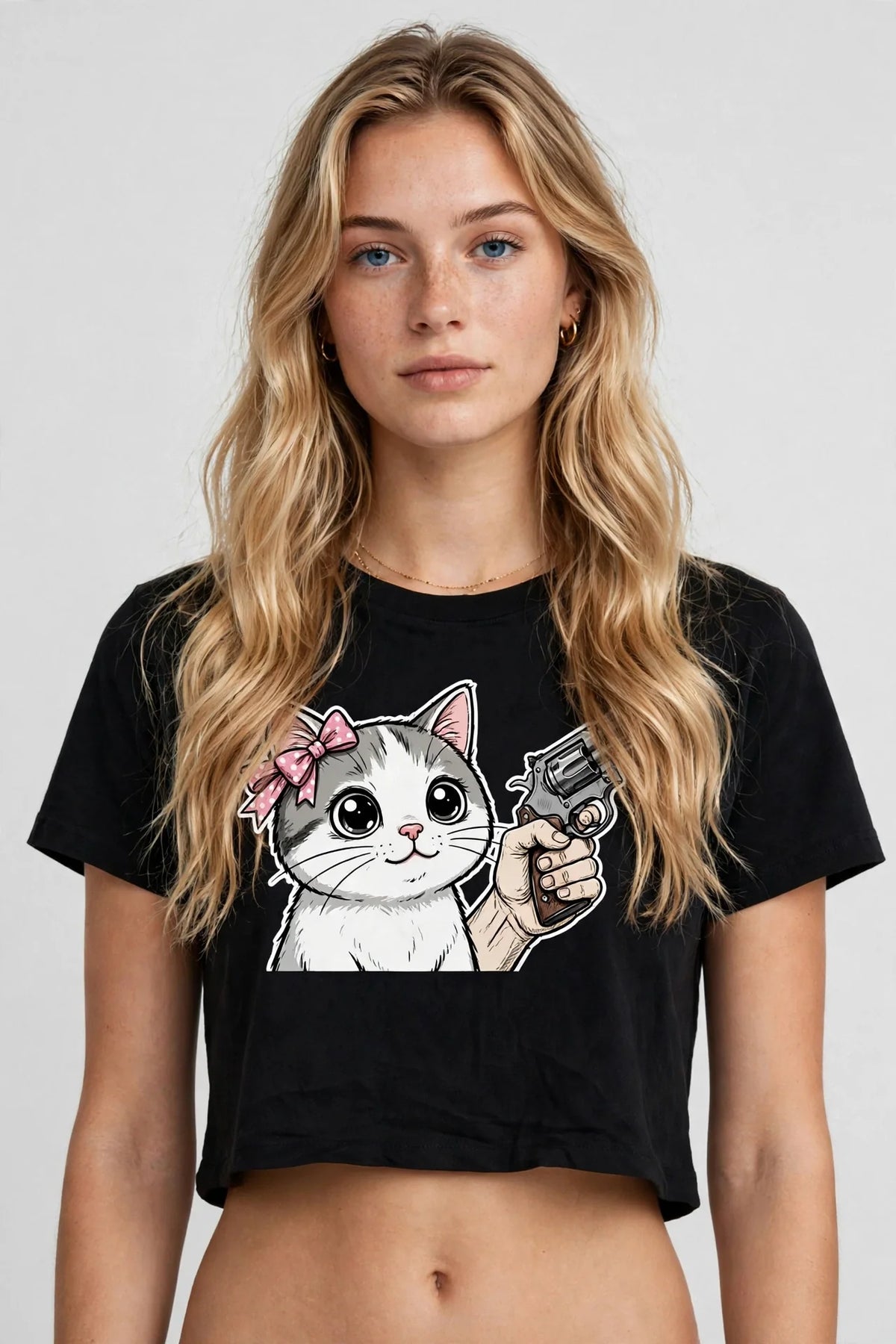 Pineberry Cat Crop Top