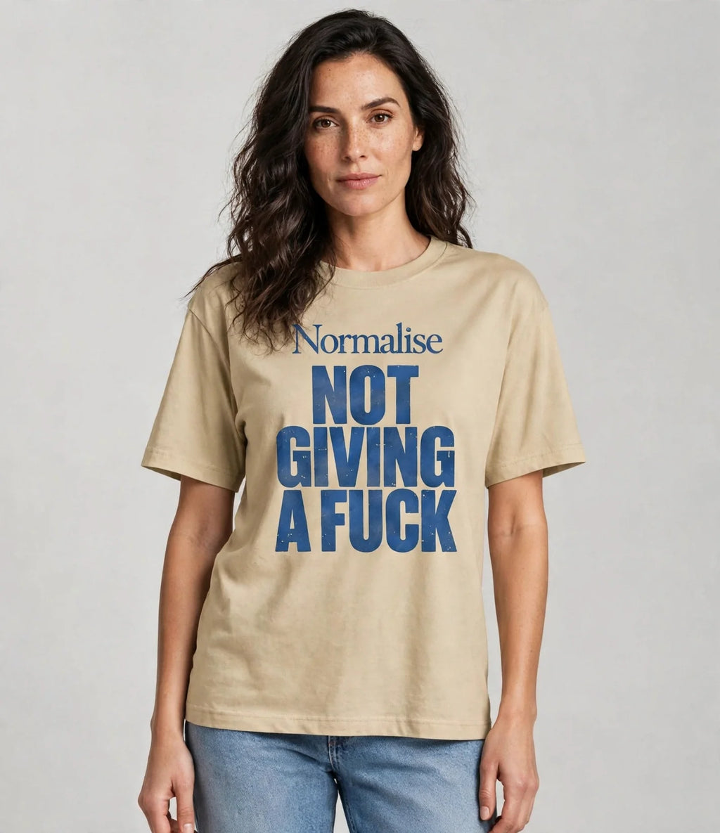 Pineberry Normalise Not Giving A Fuck Oversized Tee