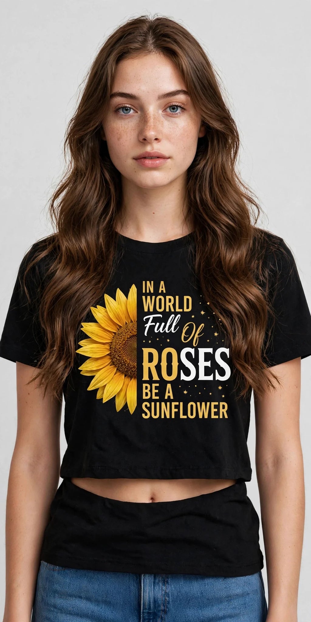 Pineberry Sunflower Crop Top