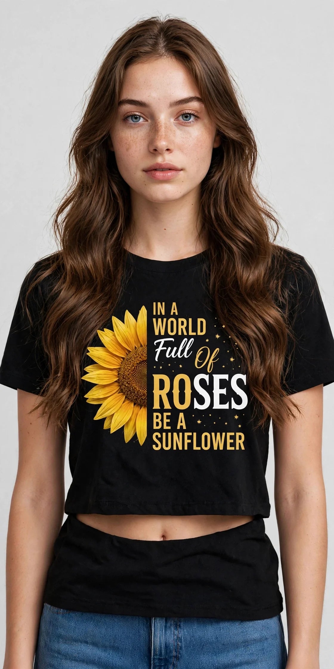 Pineberry Sunflower Crop Top