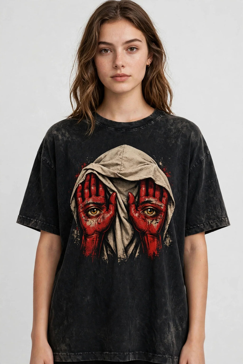 Pineberry Crimson Gaze Oversized Tee