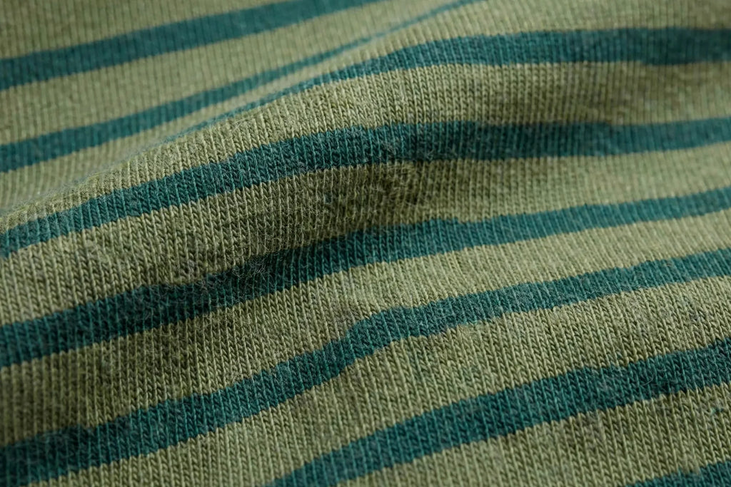 Men Green Striped T-Shirt