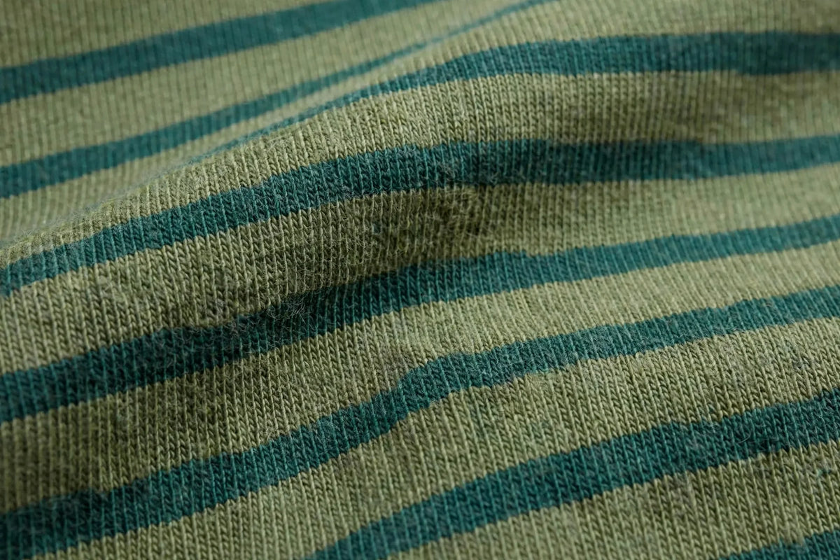 Men Green Striped T-Shirt