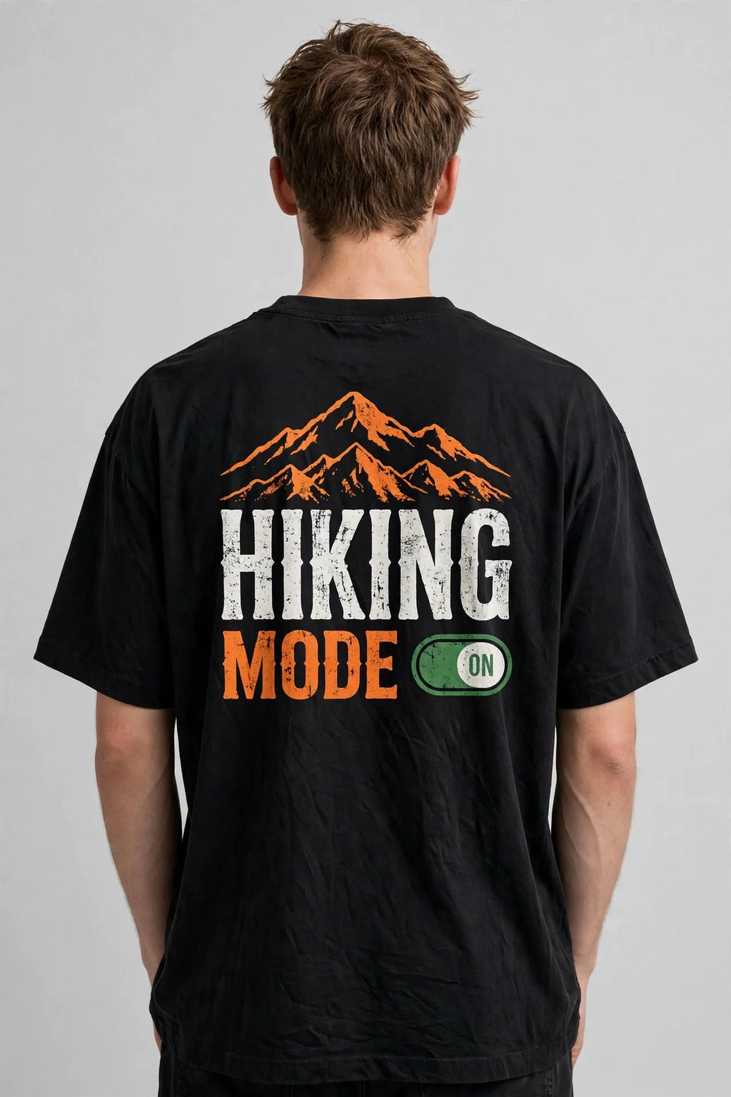 Pineberry Hiking Mode On Oversized Tee
