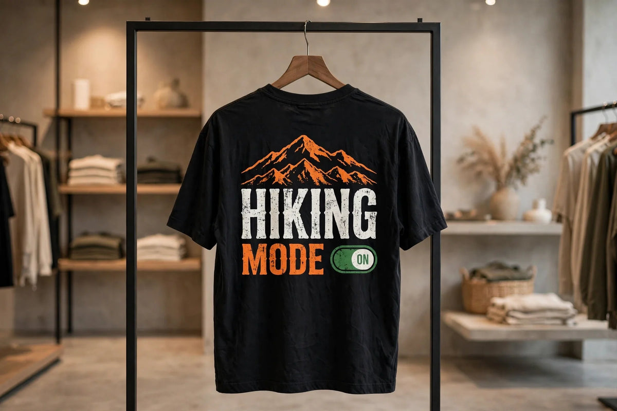Pineberry Hiking Mode On Oversized Tee