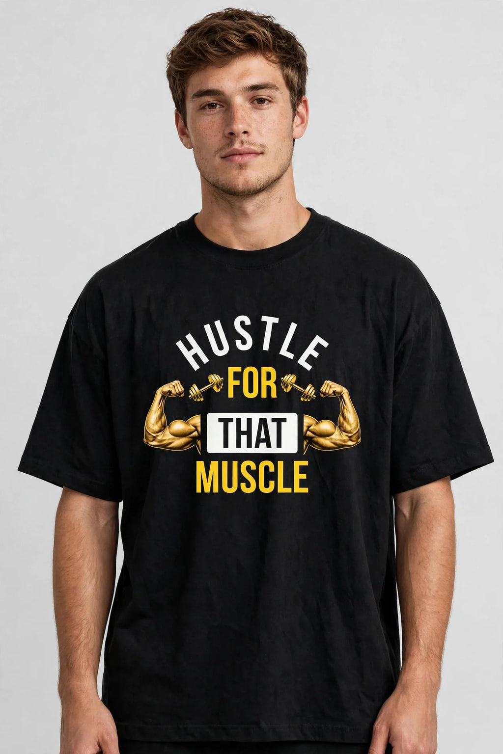 Pineberry Hustle For that muscle Oversized Tee