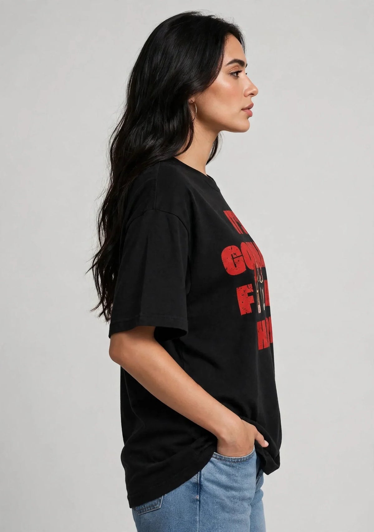 Pineberry It's Gonna be Hard Oversized Tee