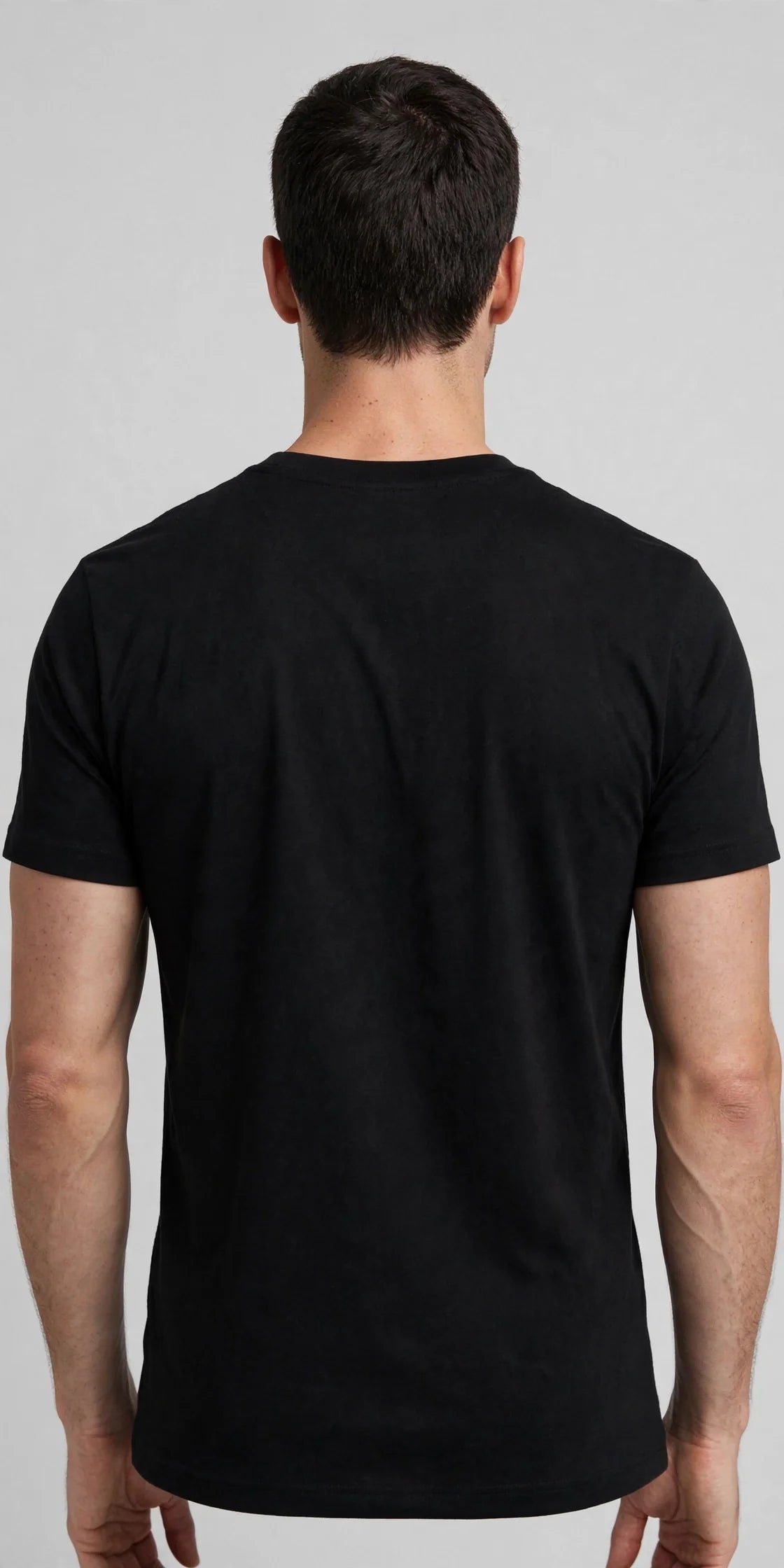 Men Jet Black Solid T-Shirt