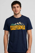 California Mountains Tee – Half Sleeve 180 GSM – worn by actor, front view